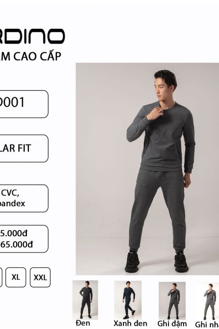 Áo nỉ da cá nam cardino Việt Nam ND001